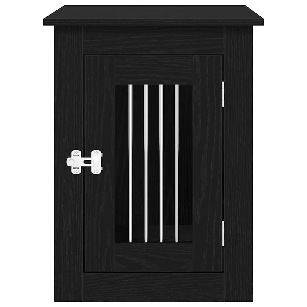Hundeburmøbler svart eik 62x45x59 cm konstruert tre