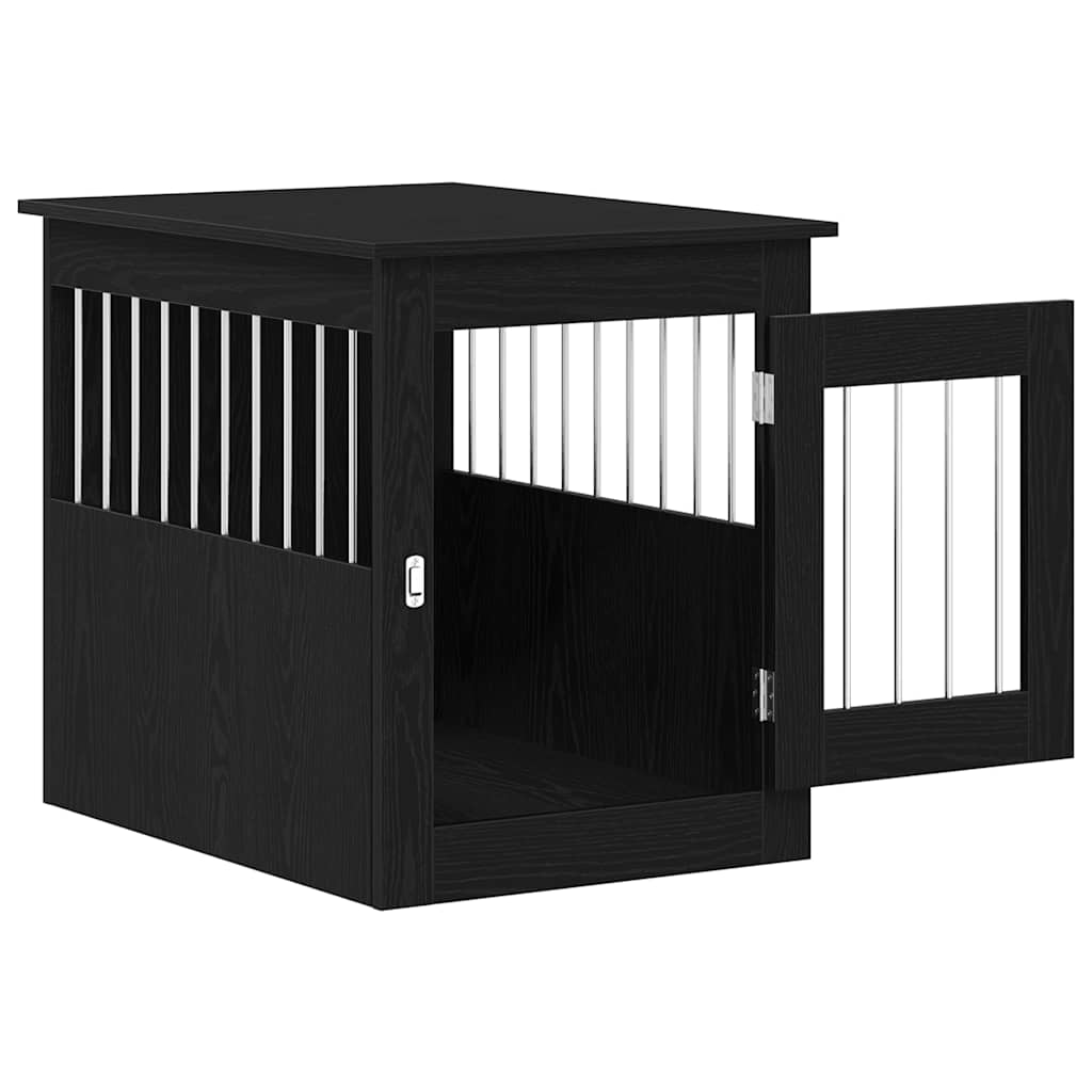 Hundeburmøbler svart eik 75x55x65 cm konstruert tre