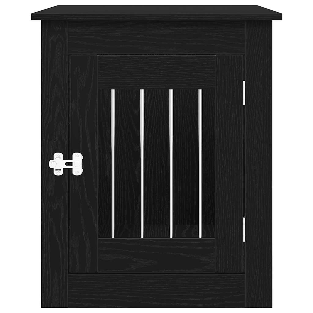 Hundeburmøbler svart eik 75x55x65 cm konstruert tre