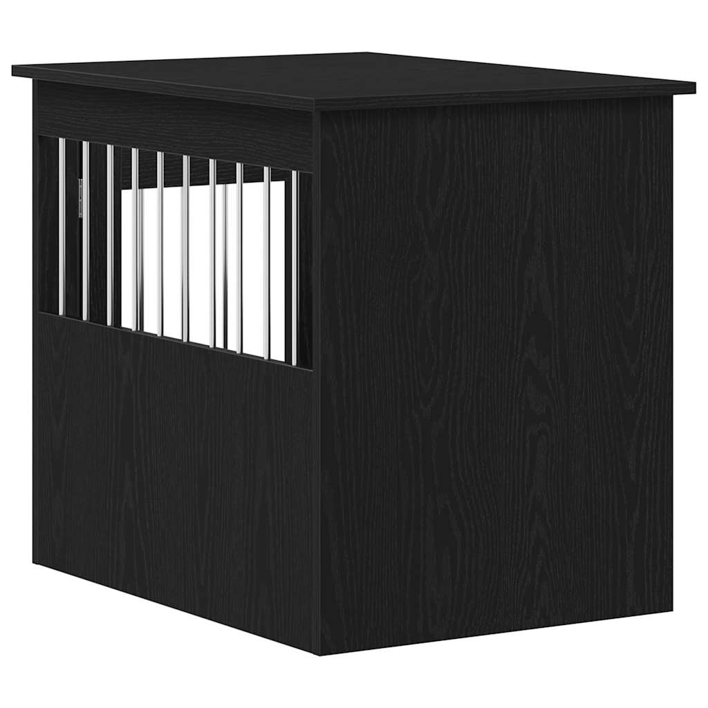 Hundeburmøbler svart eik 75x55x65 cm konstruert tre