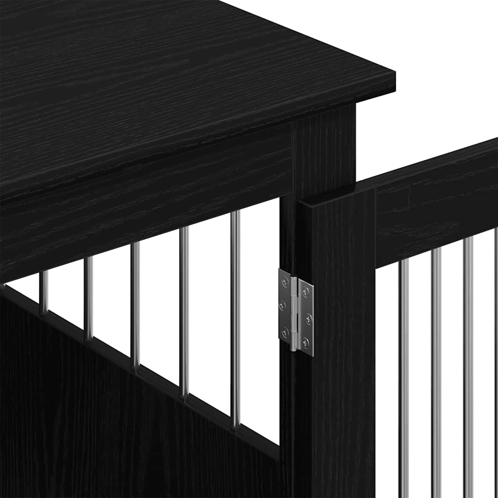 Hundeburmøbler svart eik 75x55x65 cm konstruert tre