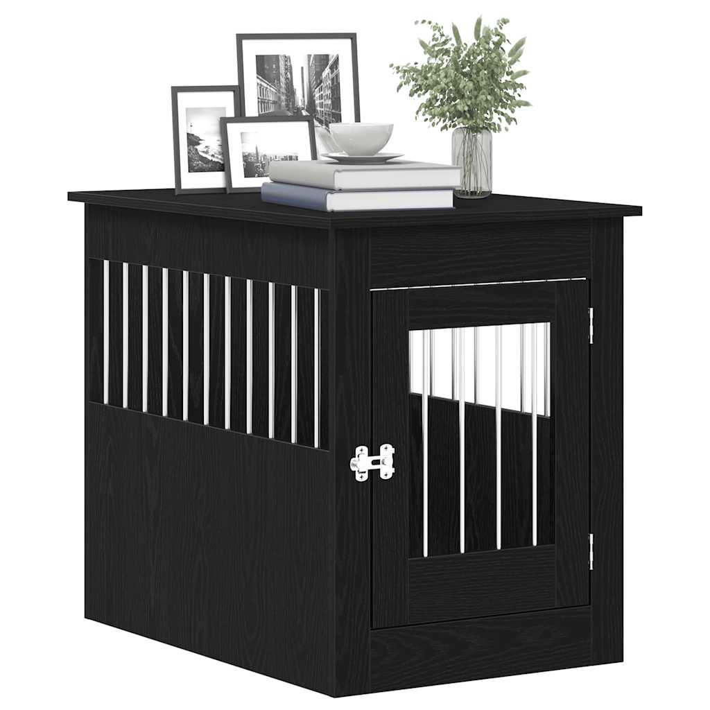 Hundeburmøbler svart eik 55x80x68 cm konstruert tre