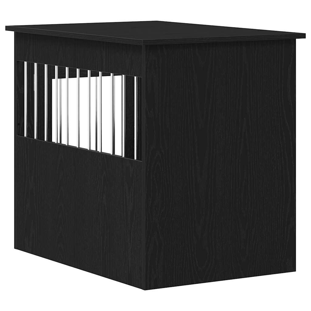 Hundeburmøbler svart eik 80x55x68 cm konstruert tre