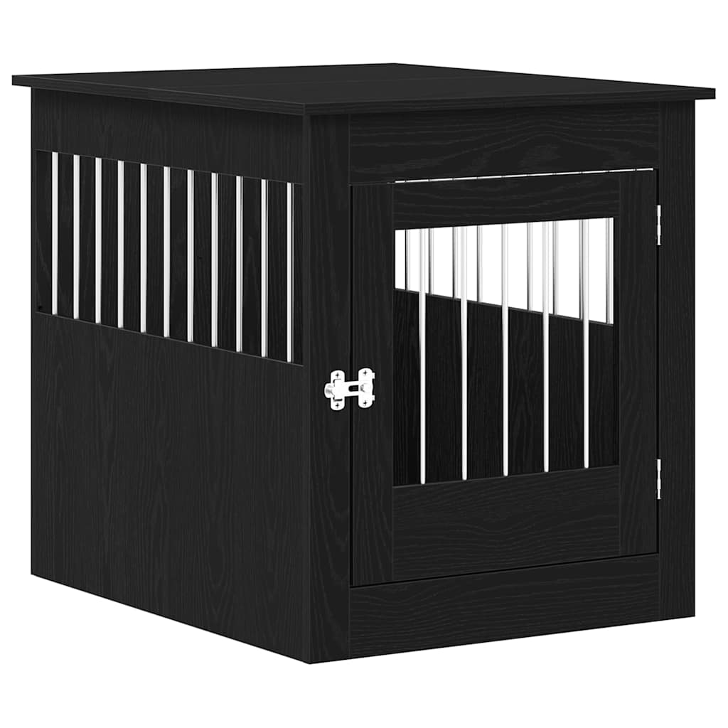 Hundeburmøbler svart eik 80x64,5x71 cm konstruert tre
