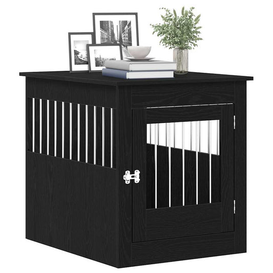 Hundeburmøbler svart eik 64,5x80x71 cm konstruert tre