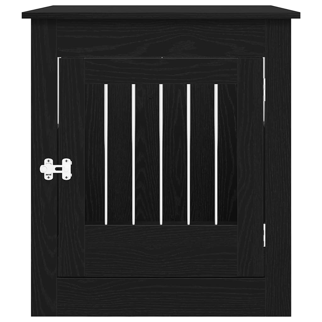 Hundeburmøbler svart eik 80x64,5x71 cm konstruert tre