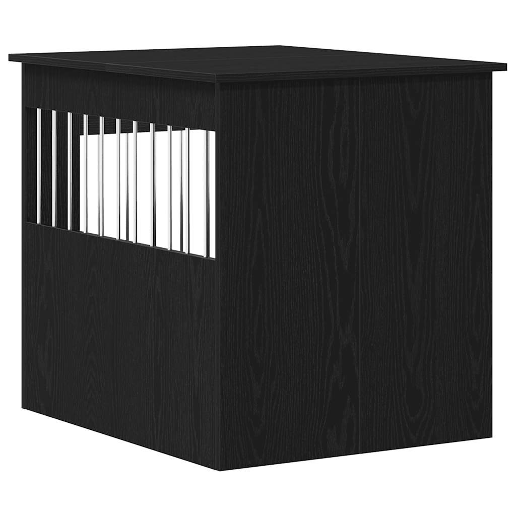 Hundeburmøbler svart eik 80x64,5x71 cm konstruert tre