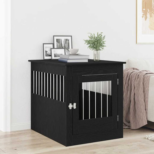 Hundeburmøbler svart eik 64,5x80x71 cm konstruert tre