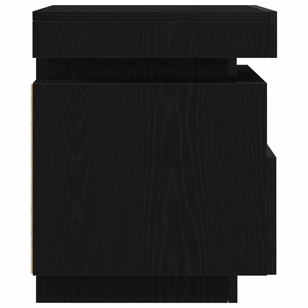 Nattbordskap Svart Eik 40 x 39 x 48,5 cm Konstruert tre