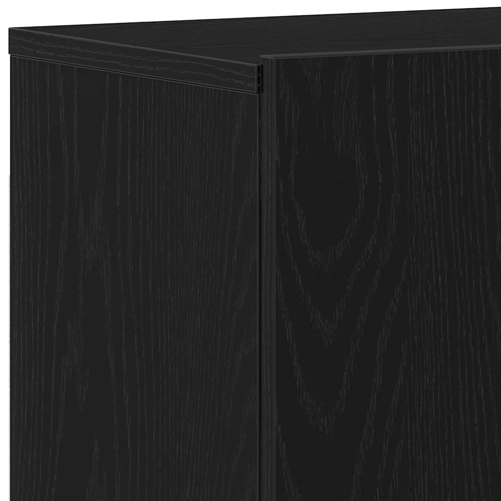 TV-skap 2 stk svart eik 120x30x41 cm konstruert tre