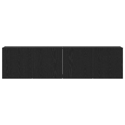 TV-skap 2 stk svart eik 160x30x41 cm konstruert tre