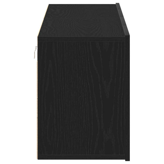 TV-skap 2 stk svart eik 160x30x41 cm konstruert tre