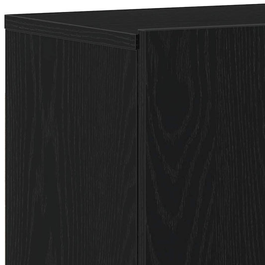 TV-skap 2 stk svart eik 160x30x41 cm konstruert tre