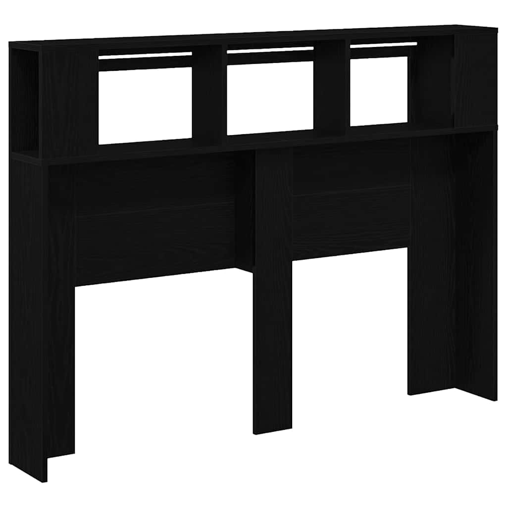 LED Hodegavl Svart Eik 140 x 18,5 x 103,5 cm Konstruert tre