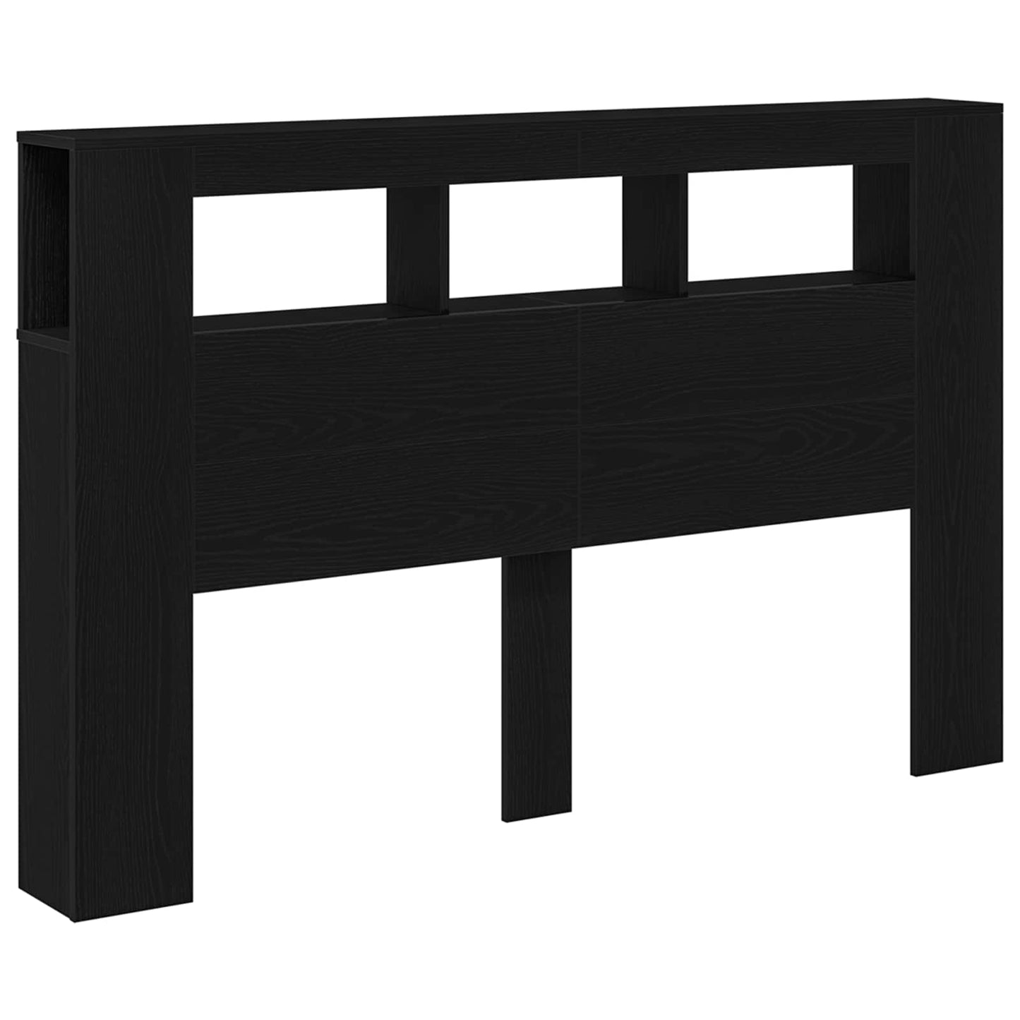 LED Hodegavl Svart Eik 160 x 18,5 x 103,5 cm Konstruert tre