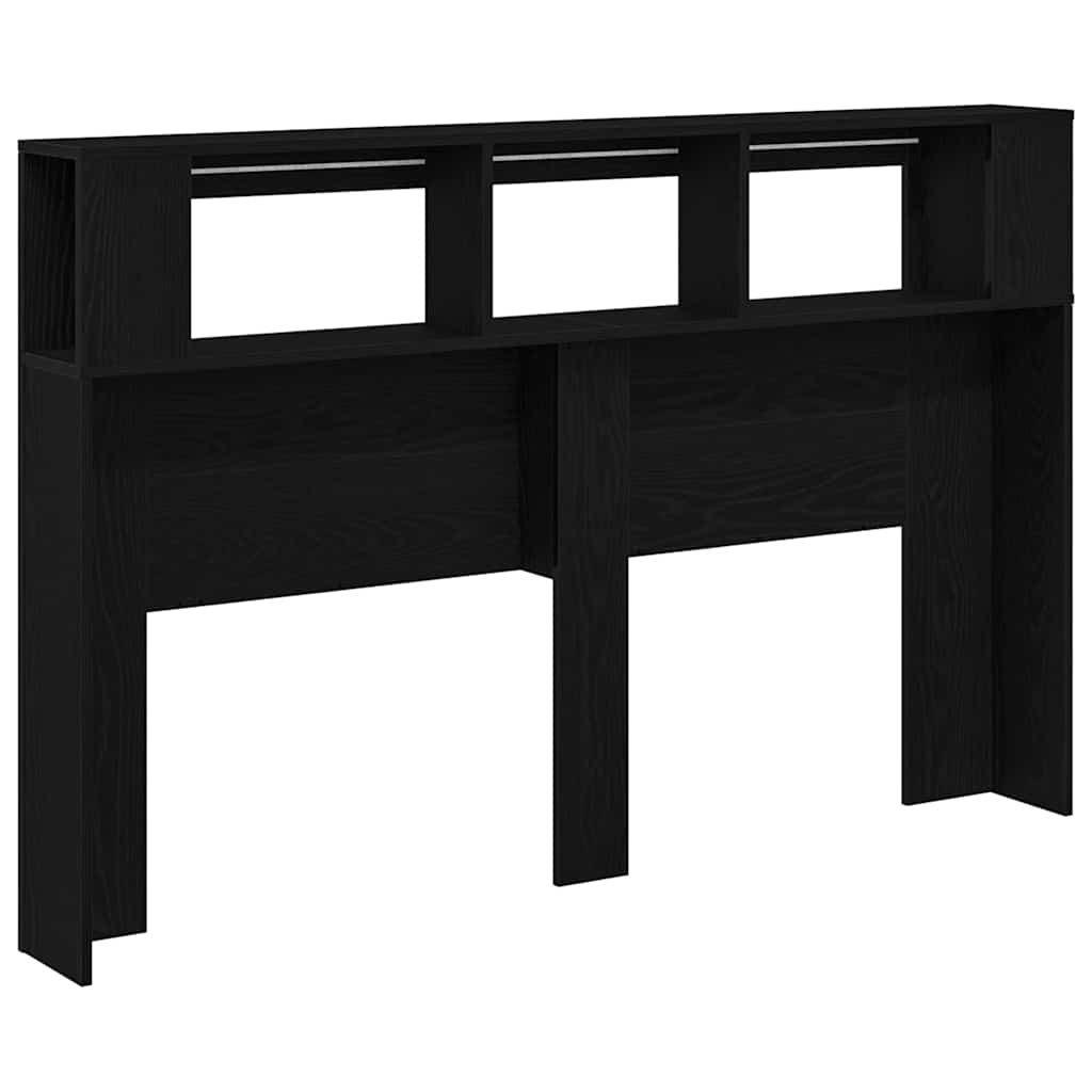 LED Hodegavl Svart Eik 160 x 18,5 x 103,5 cm Konstruert tre