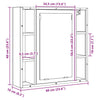 Baderomsspeil gammelt tre 60x16x60 cm konstruert tre