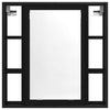 Baderomsspeilskap svart eik 60x16x60 cm konstruert tre