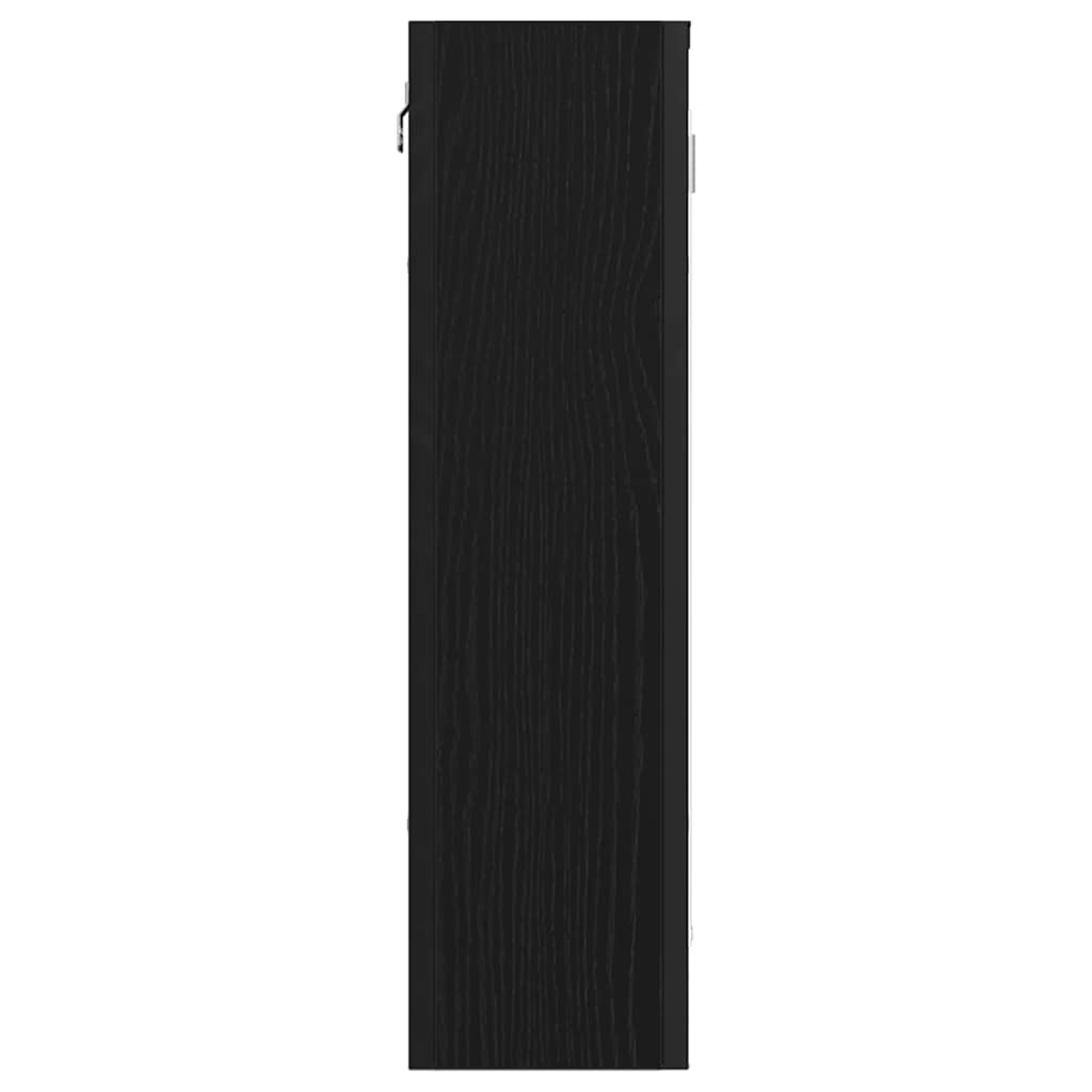 Baderomsspeilskap svart eik 60x16x60 cm konstruert tre
