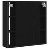 Baderomsspeilskap svart eik 60x16x60 cm konstruert tre
