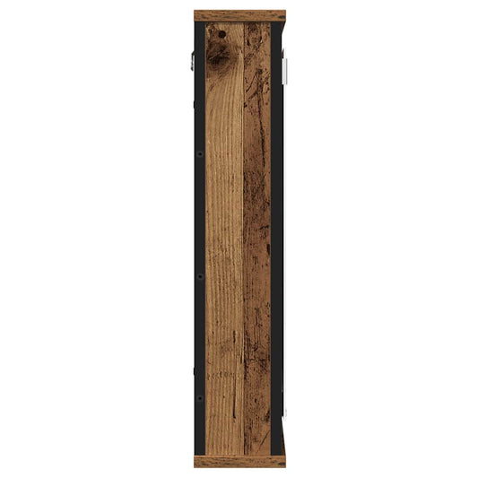 Baderomshylle med speil gammelt tre 42x12x60 cm konstruert tre
