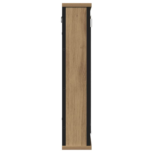 Baderomshylle med speil artisan eik 42x12x60 cm konstruert tre