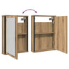 Baderomshylle med speil artisan eik 42x12x60 cm konstruert tre