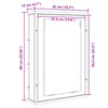 Baderomshylle med speil artisan eik 42x12x60 cm konstruert tre