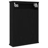 Baderomsskap med speil svart eik 42x12x60 cm konstruert tre