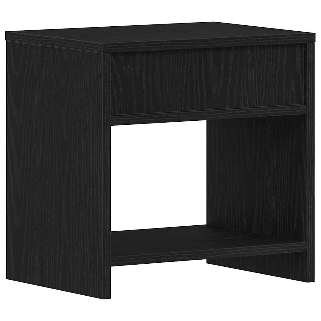 Nattbord 2 stk svart eik 40x30x40 cm sponplate