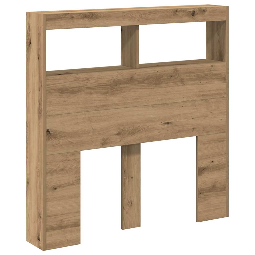 Hodegavl skap med LED artisan eik 100x17x102 cm