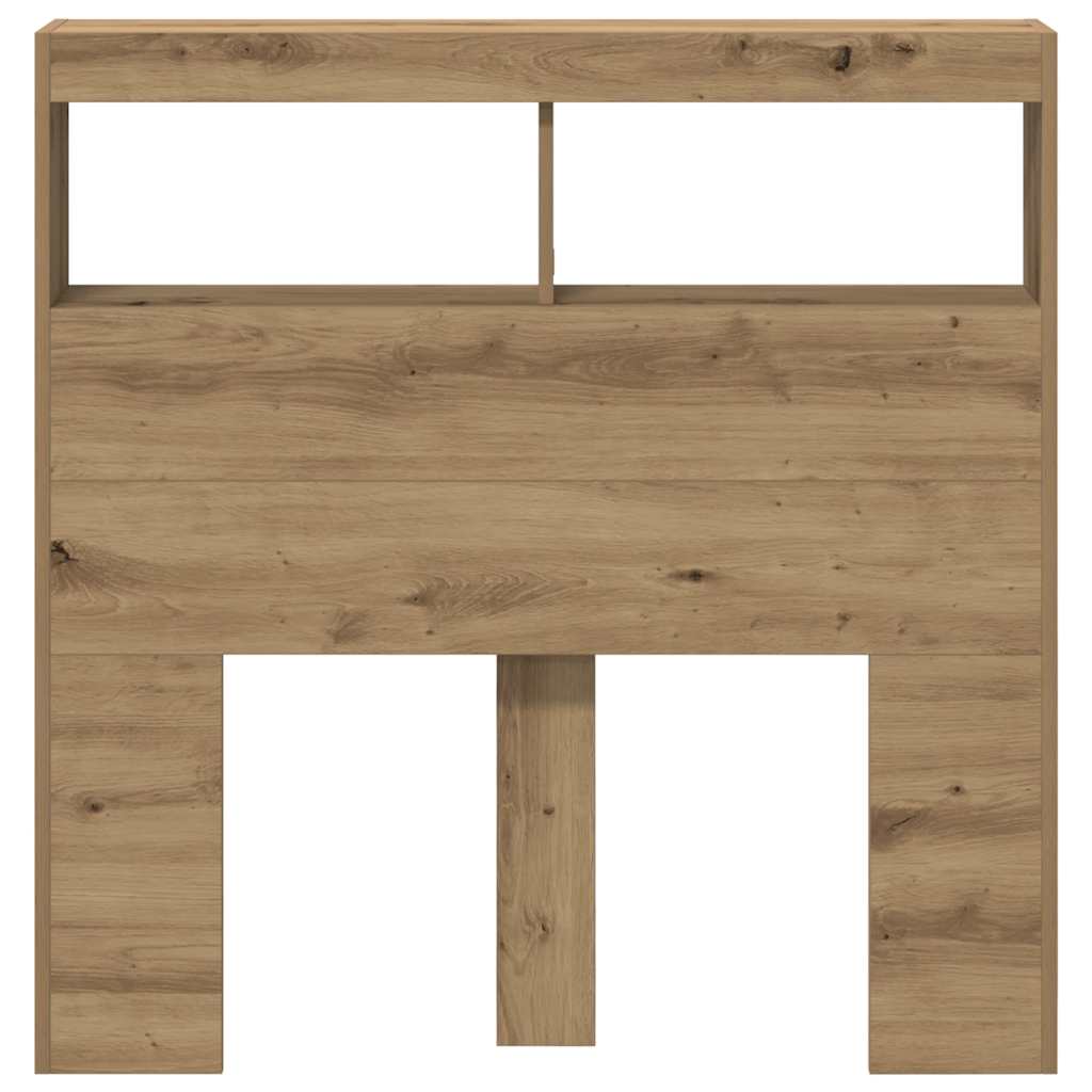 Hodegavl skap med LED artisan eik 100x17x102 cm
