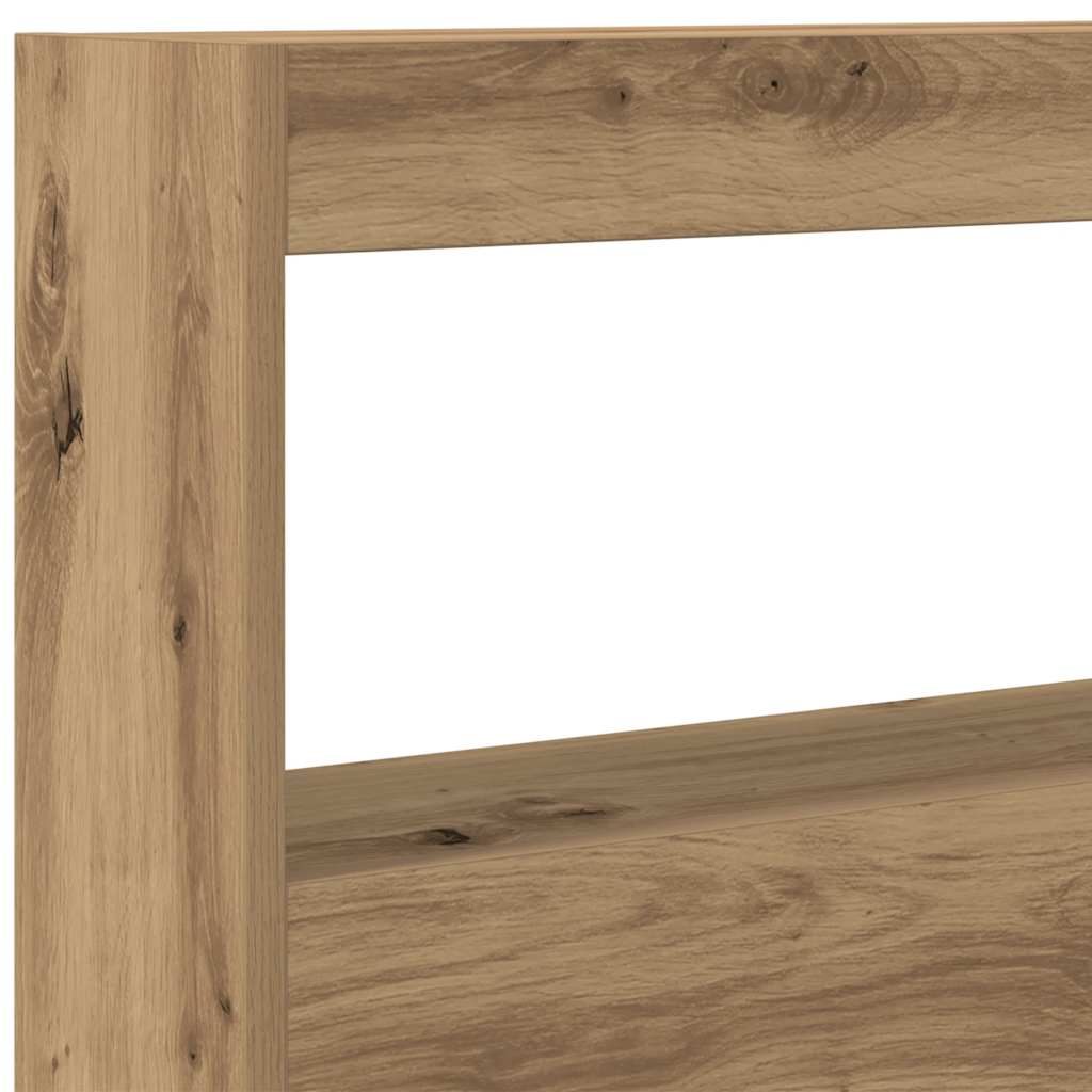 Hodegavl skap med LED artisan eik 100x17x102 cm