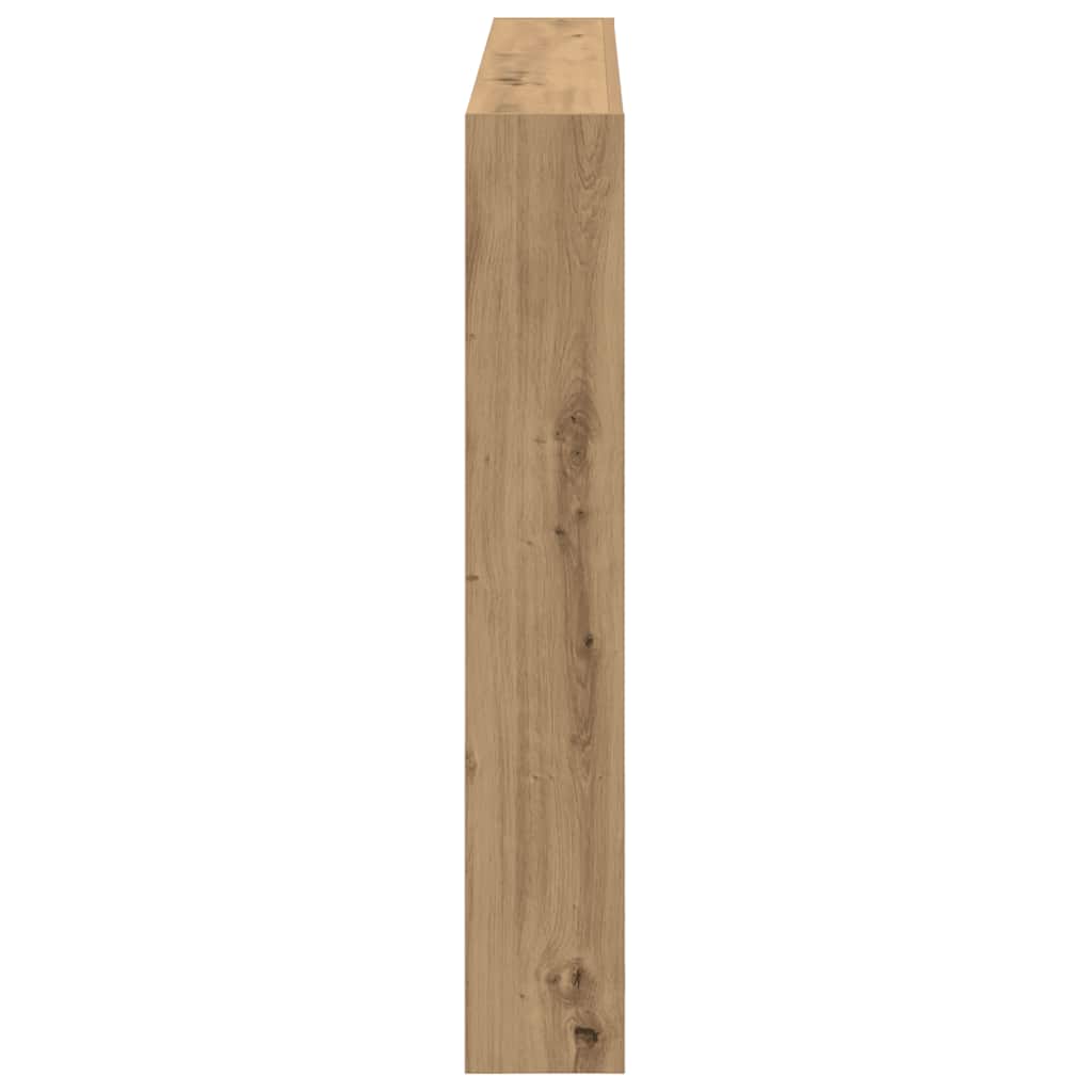 Hodegavl skap med LED artisan eik 140x17x102 cm