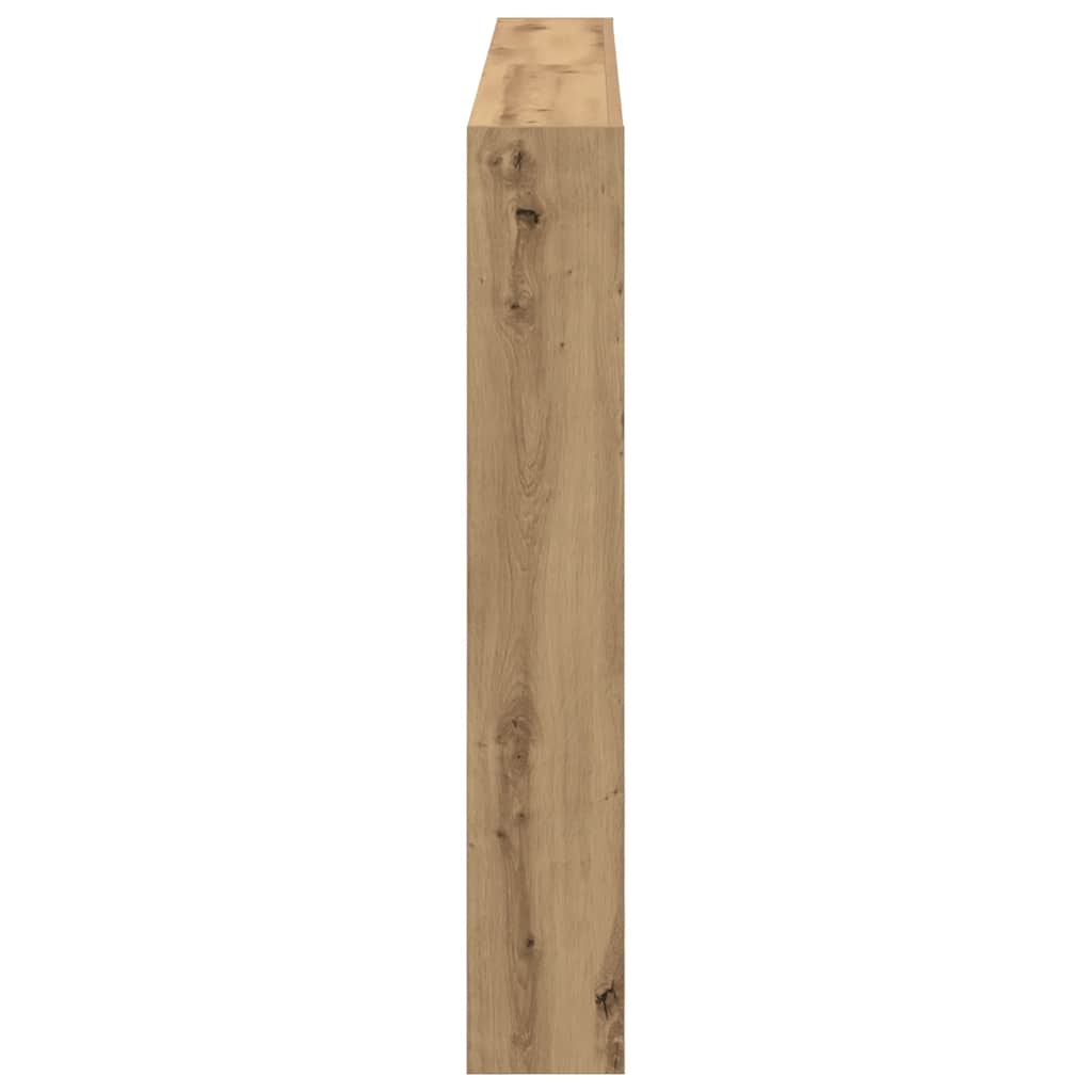 Hodegavl skap med LED artisan eik 160x17x102 cm