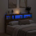 Hodegavl skap med LED gammelt tre 180x17x102 cm