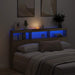 Hodegavl skap med LED artisan eik 180x17x102 cm