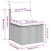 Hagesofaer med puter 2 deler beige polyrotting akasie