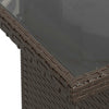 Hagesofaer med puter 5 deler brun polyrotting akasie