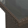 Hagesofaer med puter 5 deler brun polyrotting akasie