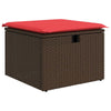 Hagesofaer med puter 6 deler brun polyrotting