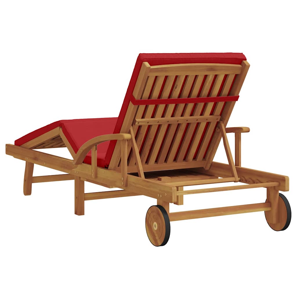 Solstol Rød 200 x 67 x 84 cm Solid akasietre