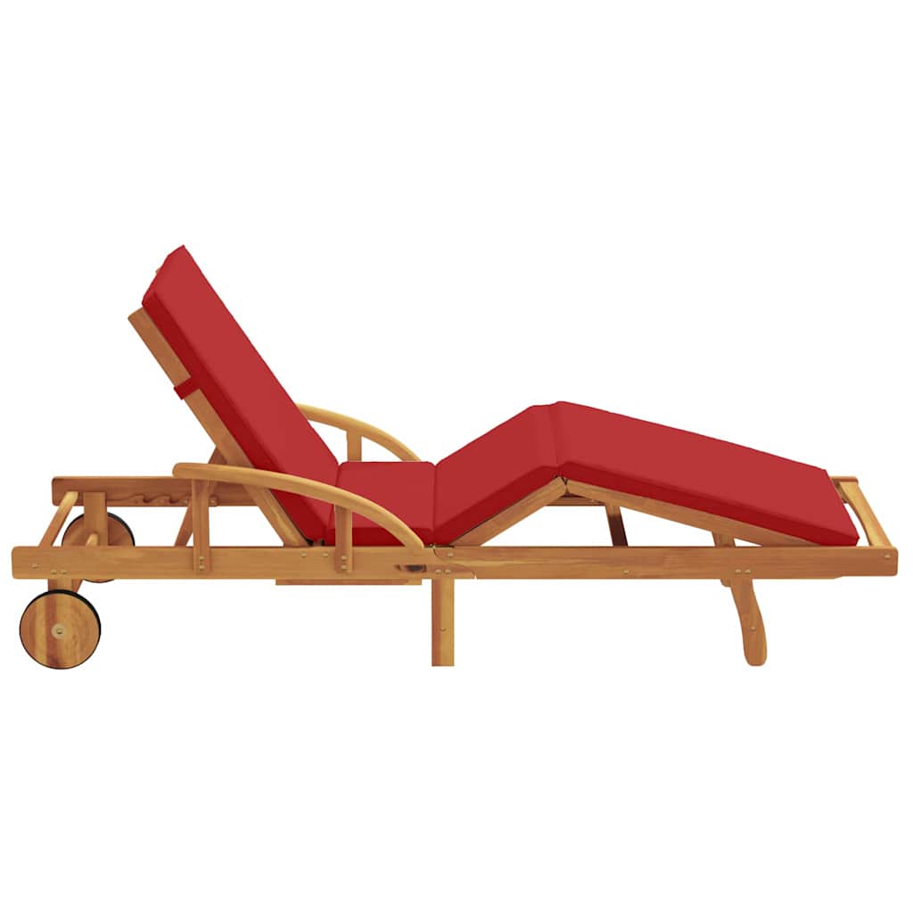 Solstol Rød 200 x 67 x 84 cm Solid akasietre
