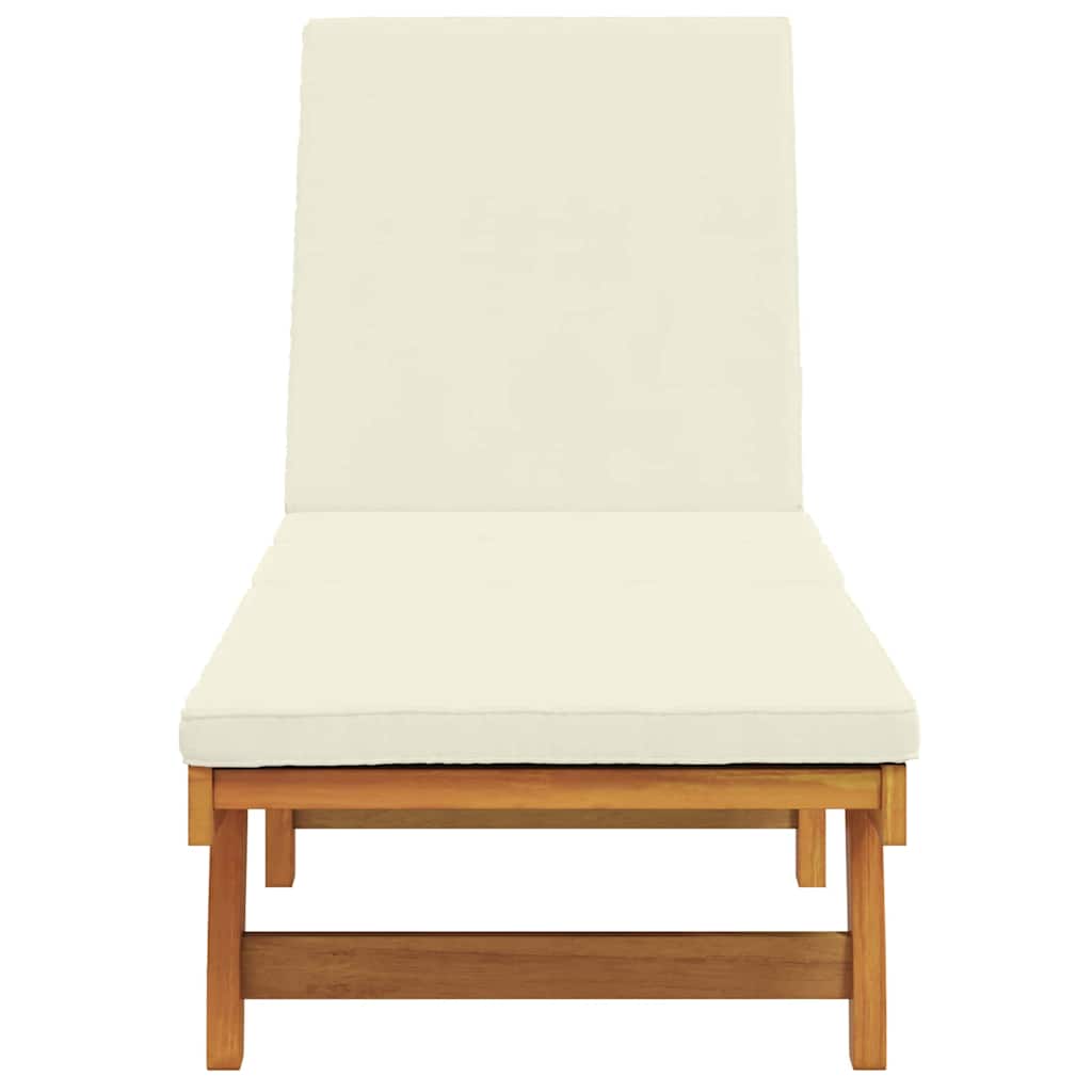 Solstol Brun og Krem 199 x 63 x 85 cm Solid akasietre