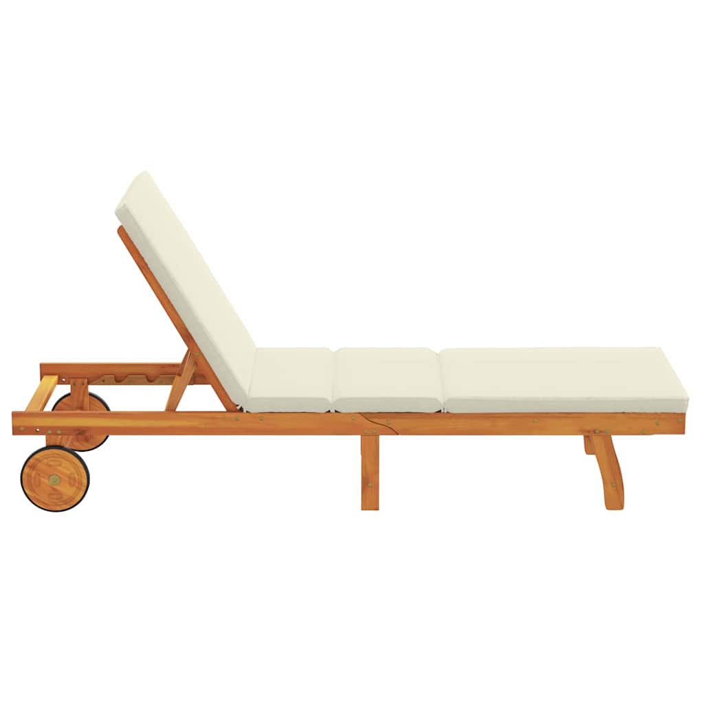 Solstol Brun og Krem 199 x 63 x 85 cm Solid akasietre