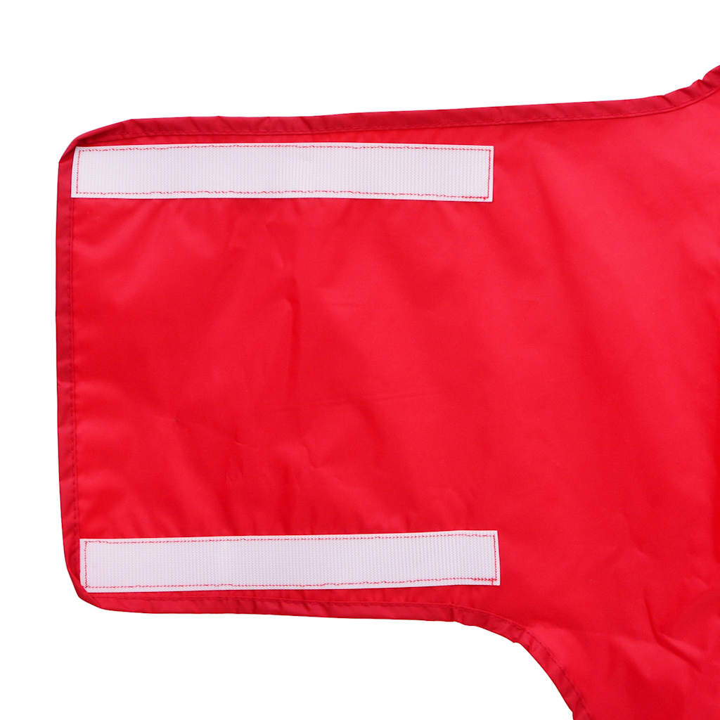 Hunde regnfrakk med refleksstrimler polyester rød 3XL