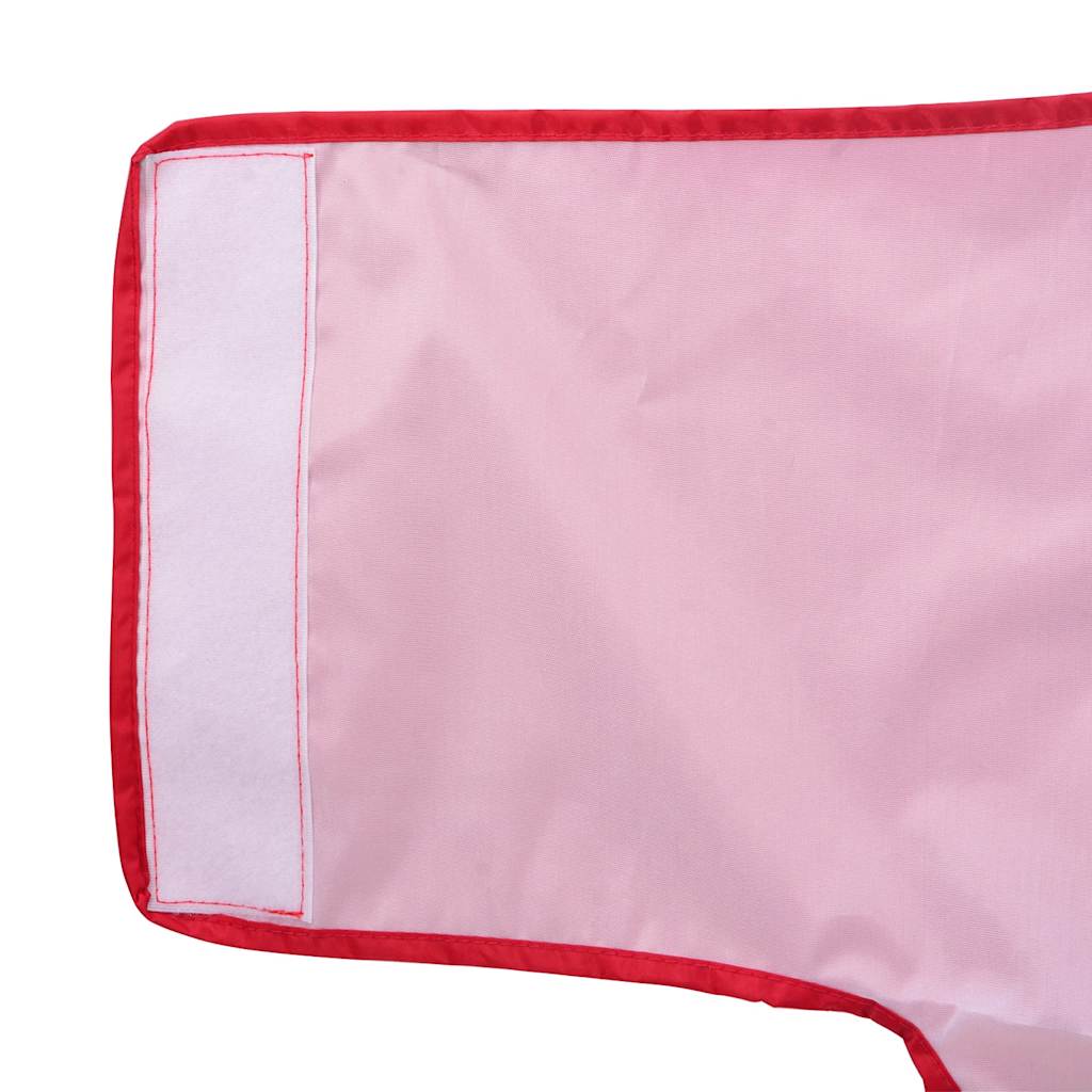 Hunde regnfrakk med refleksstrimler polyester rød 3XL