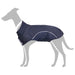Hunde regnfrakk med refleksstrimler polyester marineblå XXS