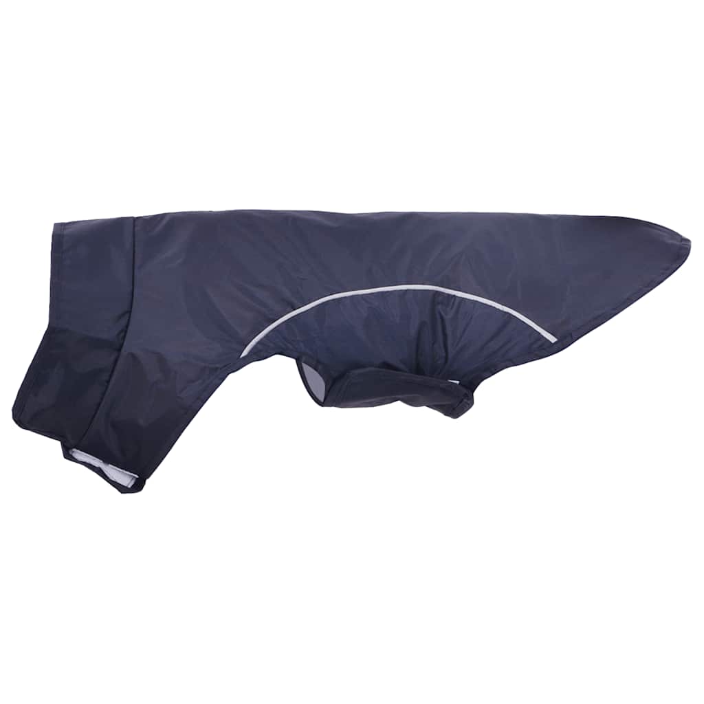 Hunde regnfrakk med refleksstrimler polyester marineblå S