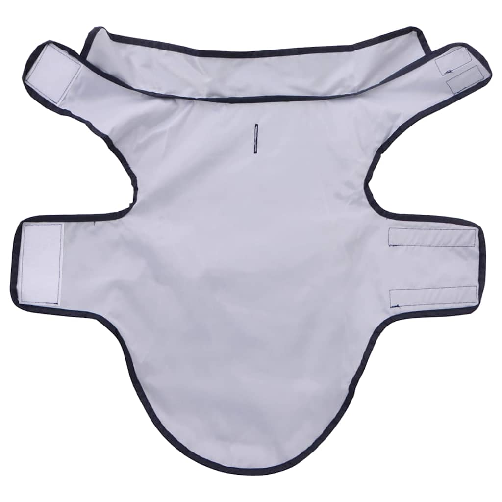 Hunde regnfrakk med refleksstrimler polyester marineblå M